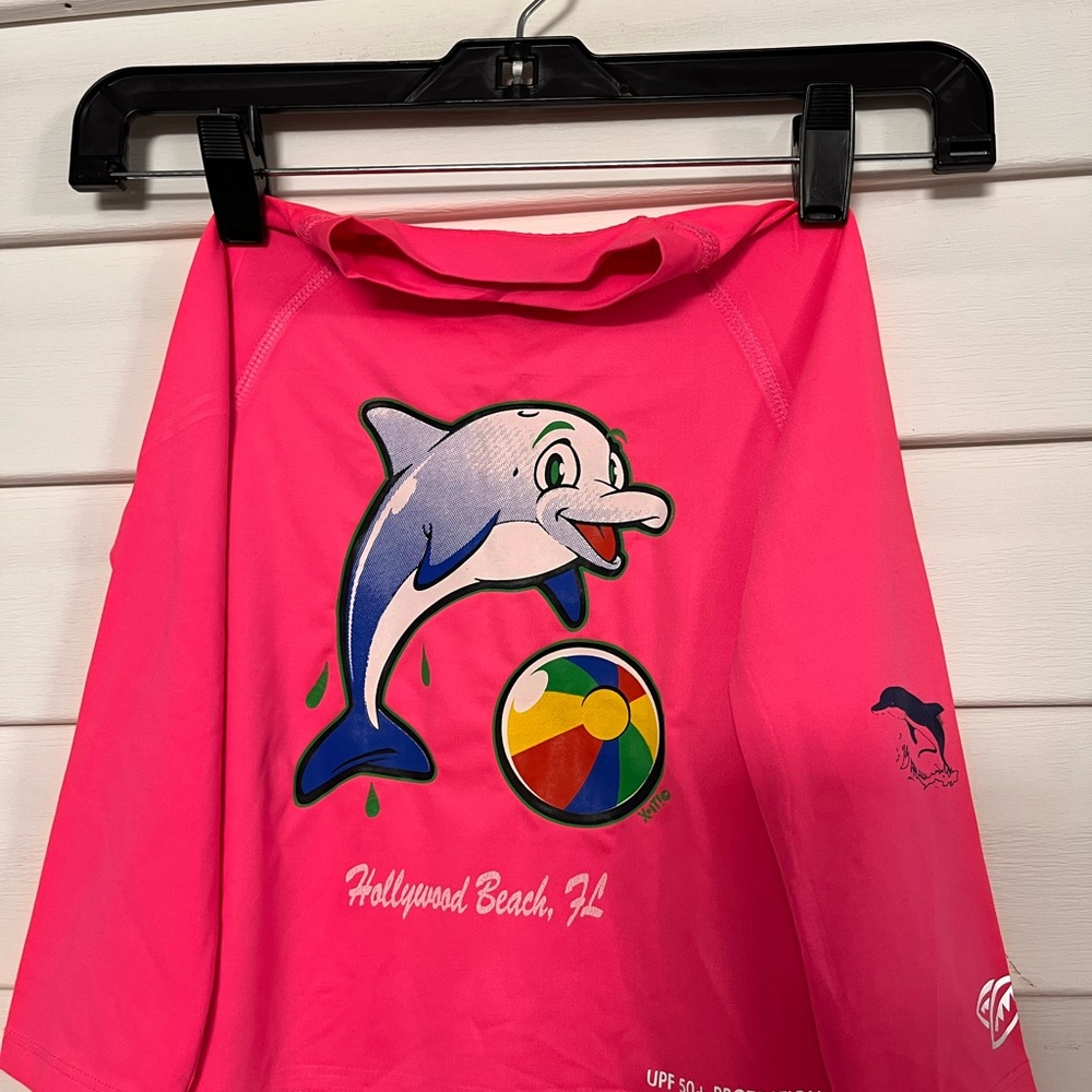 Kids Pink Dolphin Swim Shirt